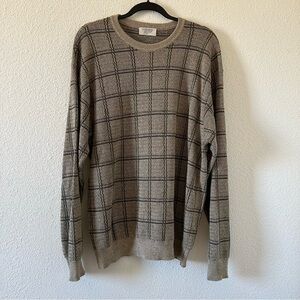 Ultimate Classics Men’s VTG Knit Sweater Sz XL Olive Beige Grandpa Core Fall